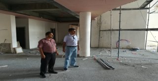 Müdür Çatkılı 15 Temmuz Mesleki Ve Teknik Anadolu Lisesi Binasında İncelemede Bulundu