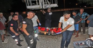 Dere Yatağına Düşen Genç Vinçle Kurtarıldı