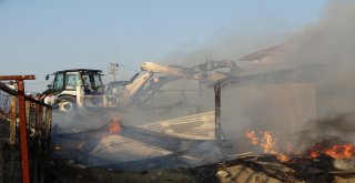 Domaniçteki Yangında 1 Ev, 1 Samanlık Ve 1 Ahır Kül Oldu