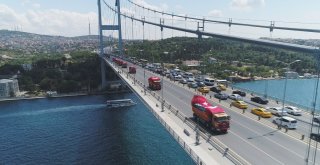 15 Temmuzun Sembolü Kamyonlar 15 Temmuz Şehitler Köprüsünden Geçiş Yaptı