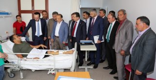 Aydın Milletvekilleri Çatışmada Yaralanan Üstçavuş Hasan Balcıyı Ziyaret Etti