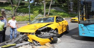 (Özel) Şişlide “Uber Sıkıştırdı” İddiasıyla Kaza Yapan Taksici Alkolü Çıktı