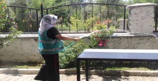 Birecikte Mezarlığa Kadın Eli Değdi