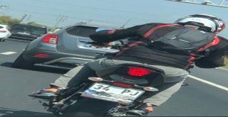 Plakasını Gizleyen Motosikletli, Trafikte Terör Estirdi