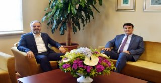 Büyükşehir Belediye Başkanı Alinur Aktaştan Başkan Dündara Ziyaret