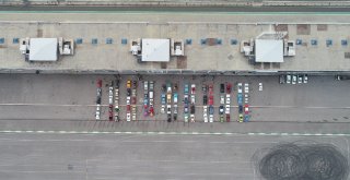 30 Ağustos Zafer Bayramında Klasik Otomobilcilerin Zafer Turu Havadan Görüntülendi