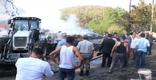Samanlıkta Çıkan Yangın 1 Ev 4 Samanlığı Kullanılamaz Hale Getirdi