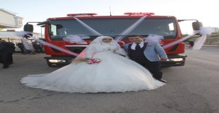 İtfaiye Aracı Bu Kez Gelin Arabası Oldu