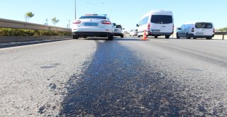 Araçtan Boşalan Yağ Zincirleme Trafik Kazasına Sebep Oldu: 1 Yaralı