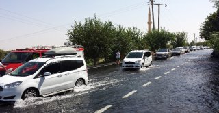 Nusaybinde İçme Suyu Borusu Patladı