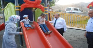 Bitlisteki Park Açılışında Çocuklar Tarafından İzdiham Yaşandı