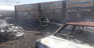 Gaziantepte Yediemin Otoparkında Yangın
