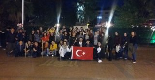 Çaycumalılar Cumhuriyet Yürüyüşü Yaptı