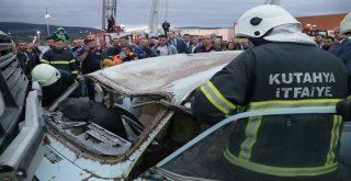 Kütahyada İtfaiye Ekiplerinden Nefes Kesen Tatbikat