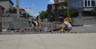 Ergenede Parke Taşı Döşeme Çalışmaları