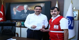 Başkan Aktan Gazzeye Kurban Bağışı