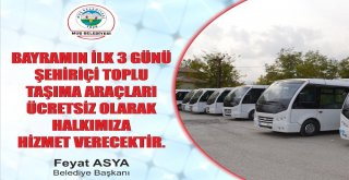 Toplu Taşıma Araçları Bayramın İlk 3 Günü Ücretsiz Hizmet Verecek