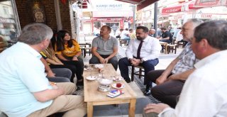 Başkan Aktepe Esnafla Bayramlaştı