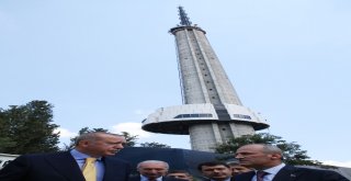 Cumhurbaşkanı Erdoğan, Çamlıca Televizyon Kulesi İnşaatında İncelemelerde Bulundu