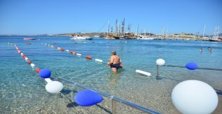 Dünyada Ve Türkiyede İlk Olan Görme Engelliler Yüzme Parkuru Bodrumda Açıldı