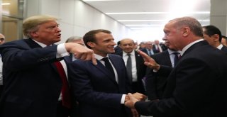 Cumhurbaşkanı Erdoğandan Macron Ve Trump İle Samimi Sohbet