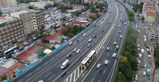Okmeydanındaki Metrobüs Kazası Havadan Görüntülendi