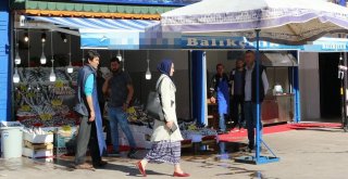 Kırıkkalede Balıkçılar Çarşısına Yoğun İlgi