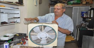 (Özel) Sıcaktan Bunaldı, Otomobil Radyatörüyle Vantilatörü Birleştirerek Klima Yaptı