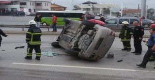 Kontrolden Çıkan Otomobil Takla Attı: 2 Yaralı