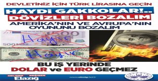 Elazığda Milli Para Kullanımı İçin Afişler Asıldı