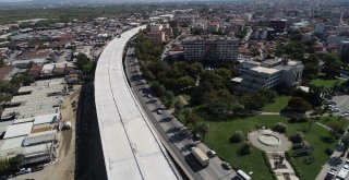 Köprülü Kavşağın Korkuluk Montajı Başladı