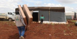 İhhdan İdlibe Kış Öncesi Battaniye Ve Sünger Yatak Yardımı