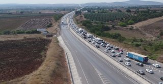 Bursada Bayram Tatili Yoğunluğu Havadan Görüntülendi