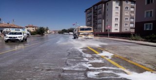 Ereğlide Caddeler Sabunlu Su İle Yıkanıyor