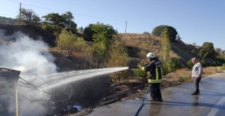 Kaza Yapan Tır Alev Aldı