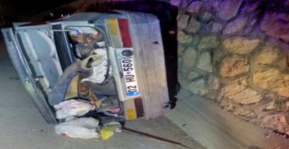 Köpeğe Çarpan Otomobil Yan Yattı