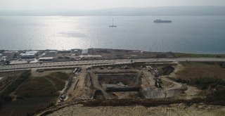 (Özel Haber ) 1915 Çanakkale Köprüsünde Çalışmaların Son Hali Havadan Görüntülendi