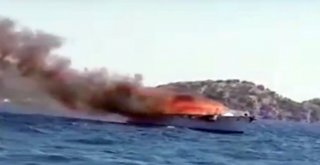 Fethiye Açıklarında Tekne Yangını