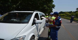 Ortacada Hatalı Sürücüye Kırmızı Düdük Uygulaması
