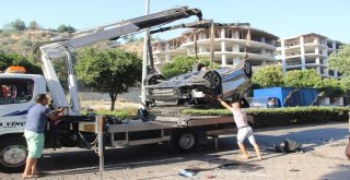 Aydında Bir Otomobil Takla Attı Ortalık Savaş Alanına Döndü