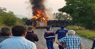 Şişe Dolu Tır Alev Alev Yandı