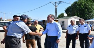 İnegöl Hayvan Pazarına Başkan Tabandan Ziyaret