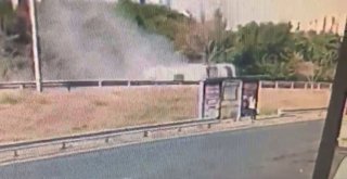 Tem Otoyolundaki Feci Kaza Güvenlik Kamerasında