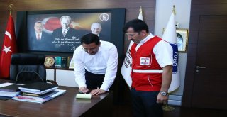 Başkan Aktan Gazzeye Kurban Bağışı