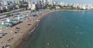 Mersin Sahillerinde Bayram Tatili Hareketliliği