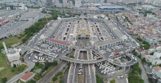 Otogardaki Bayram Yoğunluğu Havadan Görüntülendi