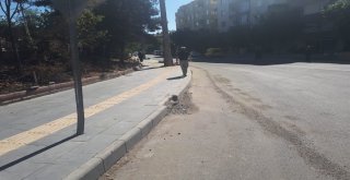 Yenişehirde Kaldırımlara Bazalt Taşı Döşeniyor