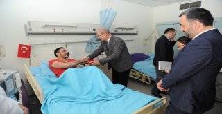 Ato Başkanı Baran, Tedavi Gören Terörle Mücadele Gazilerini Ziyaret Etti