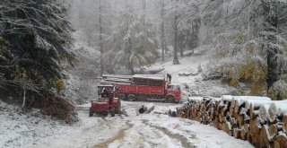 Yenice Ormanlarına İlk Kar Düştü