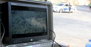 Fethiyede Helikopter İle Havadan Trafik Denetimi